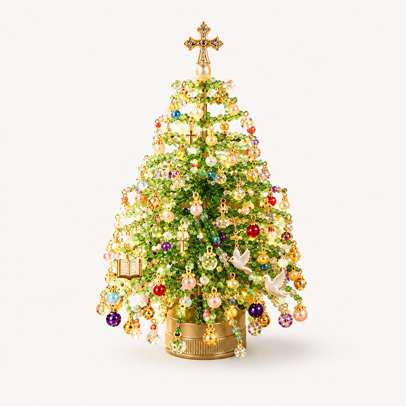 🎄✨ DIY Beaded Christmas Tree Kit– 🎅Create your own sparkling Christmas decorations