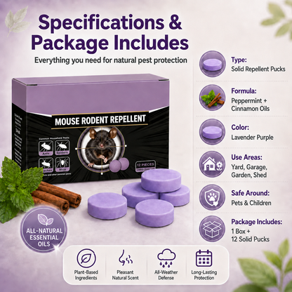 🔥🔥 Repel Mice Naturally - Up to 49% OFF Today Only!🐭 All-Natural Peppermint & Cinnamon Pest & Rodent Repellent Pucks