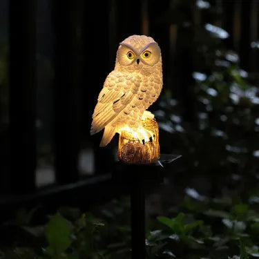 🔥LAST DAY -BUY 1 GET 1 FREE-$19.99 EACH🎁Waterproof Solar Owl Light – LED Pathway Light for Lawn, Garden & Outdoor Decor