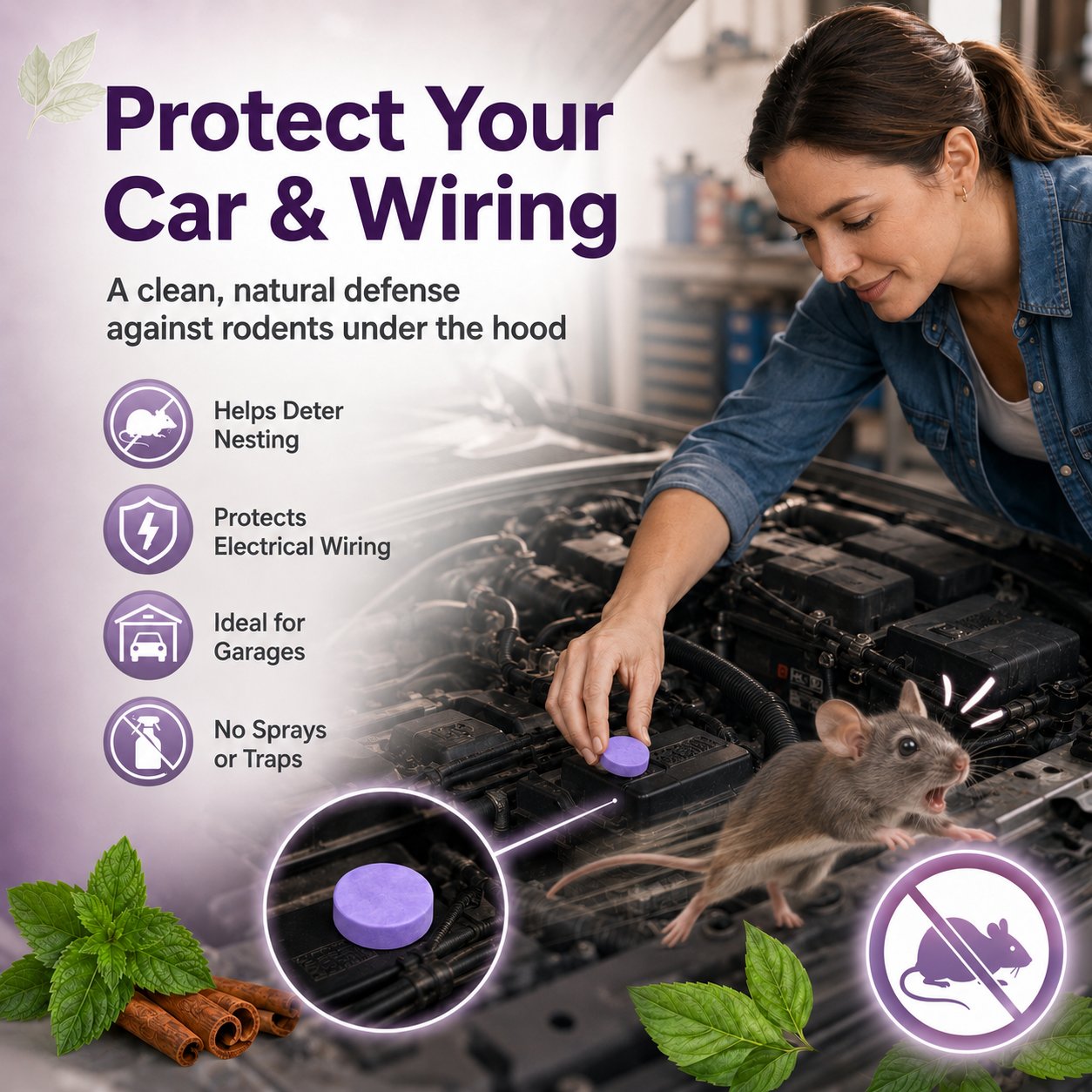 🔥🔥 Repel Mice Naturally - Up to 49% OFF Today Only!🐭 All-Natural Peppermint & Cinnamon Pest & Rodent Repellent Pucks