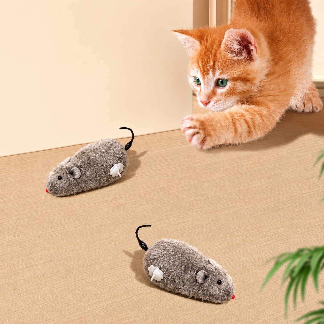 Wind-Up Plush Mouse Cat Toy