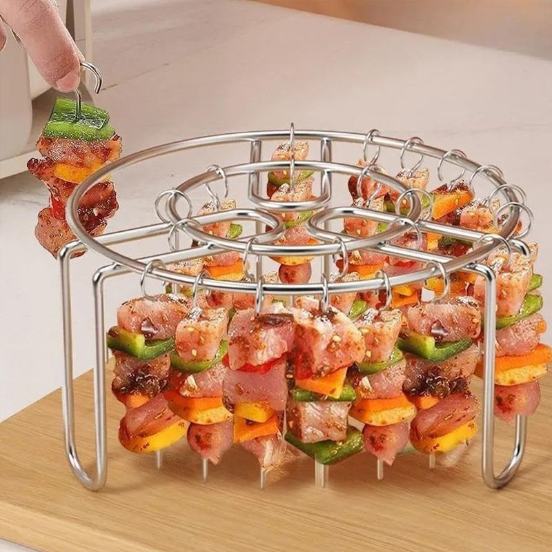 🔥🔥LAST DAY -BUY 18 GET 18 FREE-$0.92 EACH🎁No More Turning! Perfectly Crispy Air Fryer Skewers in One Go