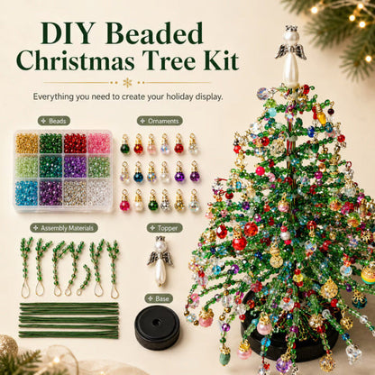 🎄✨ DIY Beaded Christmas Tree Kit– 🎅Create your own sparkling Christmas decorations
