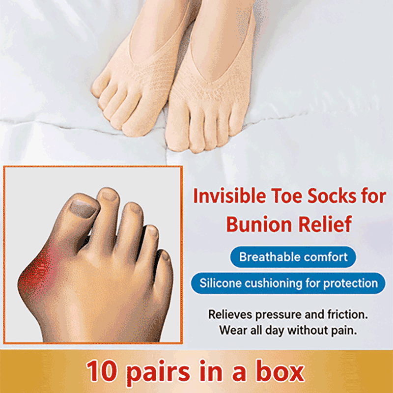 🔥LAST DAY -BUY 1 GET 1 FREE-Up to 49% OFF Today Only!🎁Unisex Invisible Shaping Five-Toe Socks