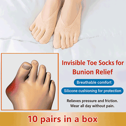 🔥LAST DAY -BUY 1 GET 1 FREE-Up to 49% OFF Today Only!🎁Unisex Invisible Shaping Five-Toe Socks