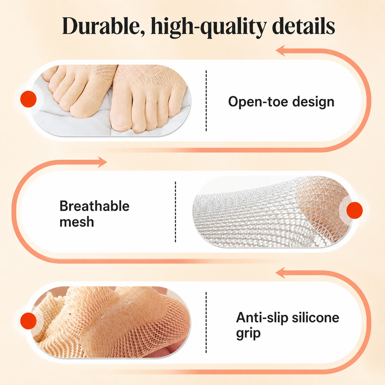 🔥LAST DAY -BUY 1 GET 1 FREE-Up to 49% OFF Today Only!🎁Unisex Invisible Shaping Five-Toe Socks