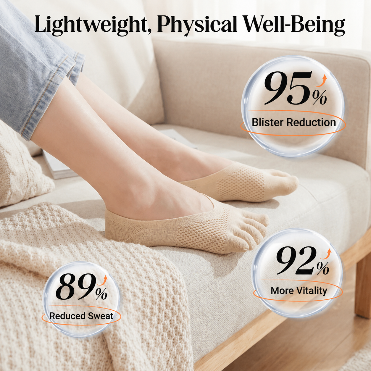 🔥LAST DAY -BUY 1 GET 1 FREE-Up to 49% OFF Today Only!🎁Unisex Invisible Shaping Five-Toe Socks