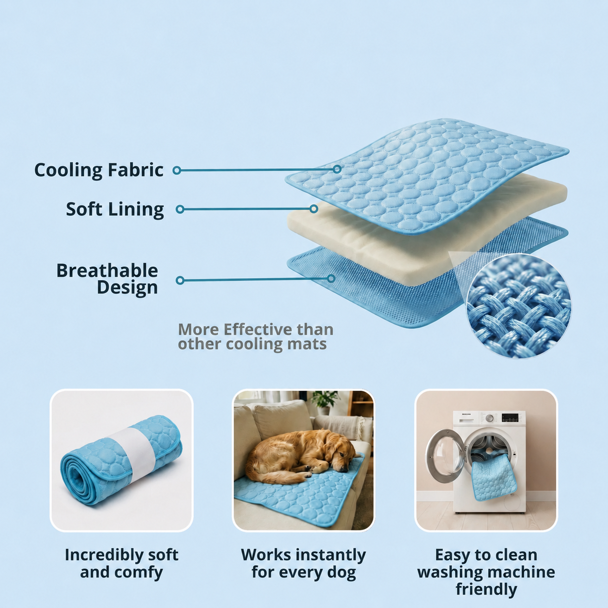 ❄️ ❄️ Instant Relief from Hot Days - Up to 49% OFF Today Only! 🐱Pet Cooling Mat Made of Ice Silk