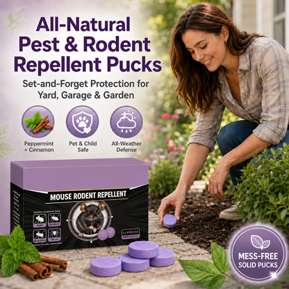 🔥🔥 Repel Mice Naturally - Up to 49% OFF Today Only!🐭 All-Natural Peppermint & Cinnamon Pest & Rodent Repellent Pucks