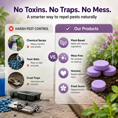 🔥🔥 Repel Mice Naturally - Up to 49% OFF Today Only!🐭 All-Natural Peppermint & Cinnamon Pest & Rodent Repellent Pucks