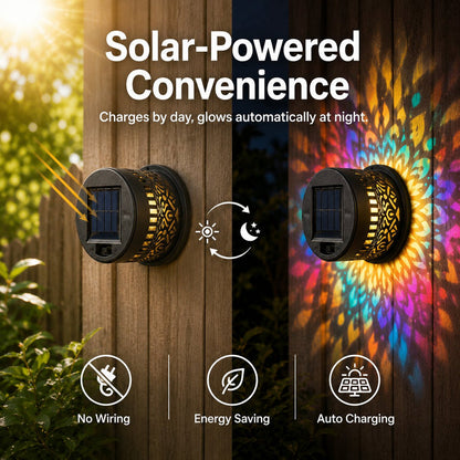 🔥LAST DAY -BUY 1 GET 1 FREE-$14.99 EACH🎁 Solar Mandala Wall Light🥇- Waterproof Outdoor Garden Fence Projector Lamp with Magical Ambient Glow🪐🌌