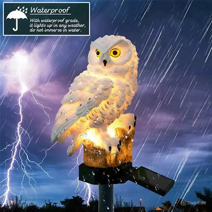 🔥LAST DAY -BUY 1 GET 1 FREE-$19.99 EACH🎁Waterproof Solar Owl Light – LED Pathway Light for Lawn, Garden & Outdoor Decor