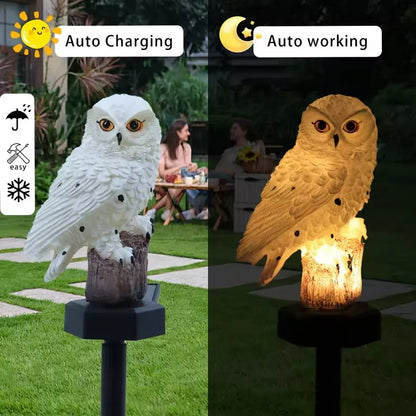 🔥LAST DAY -BUY 1 GET 1 FREE-$19.99 EACH🎁Waterproof Solar Owl Light – LED Pathway Light for Lawn, Garden & Outdoor Decor