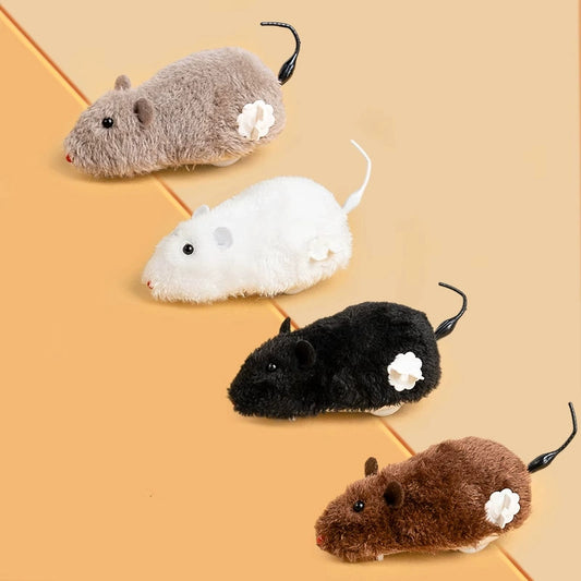 Wind-Up Plush Mouse Cat Toy