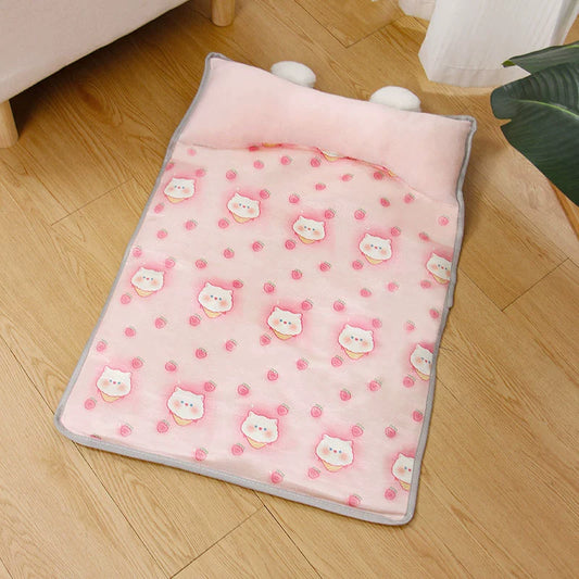 Cooling Ice Silk Pet Mat Bed