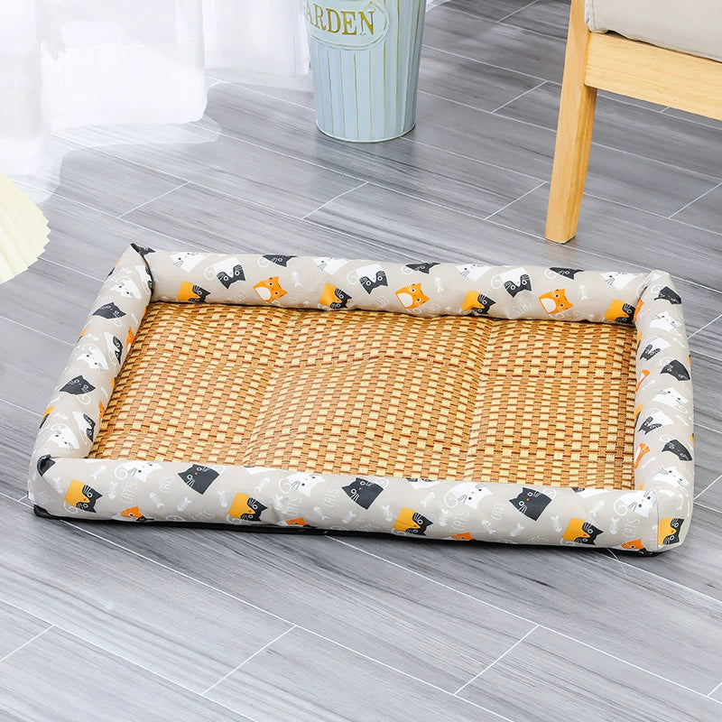Cooling Rattan Pet Bed