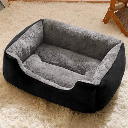 Cozy Square Plush Pet Bed for Cats & Dogs