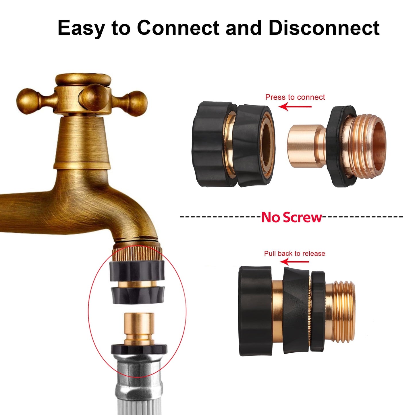 🔥LAST DAY -BUY 2 GET 2 FREE-$7.5 EACH🎁 Garden Hose Quick Connectors