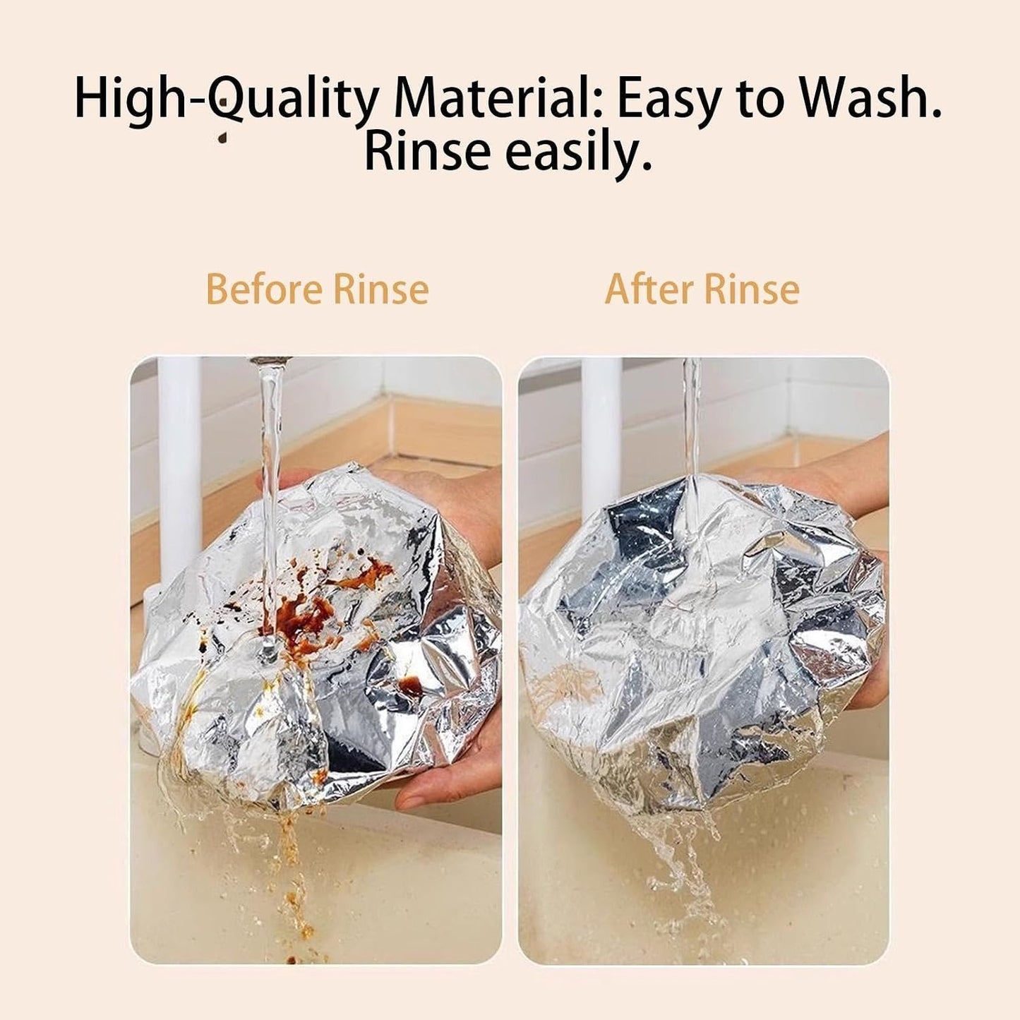 🔥Last Day Buy 1 get 2 free- $11.66 EACH🎁FOUARNNVAEILL™ Reusable Heat-Locking Aluminum Foil Food Cover(50PCS)