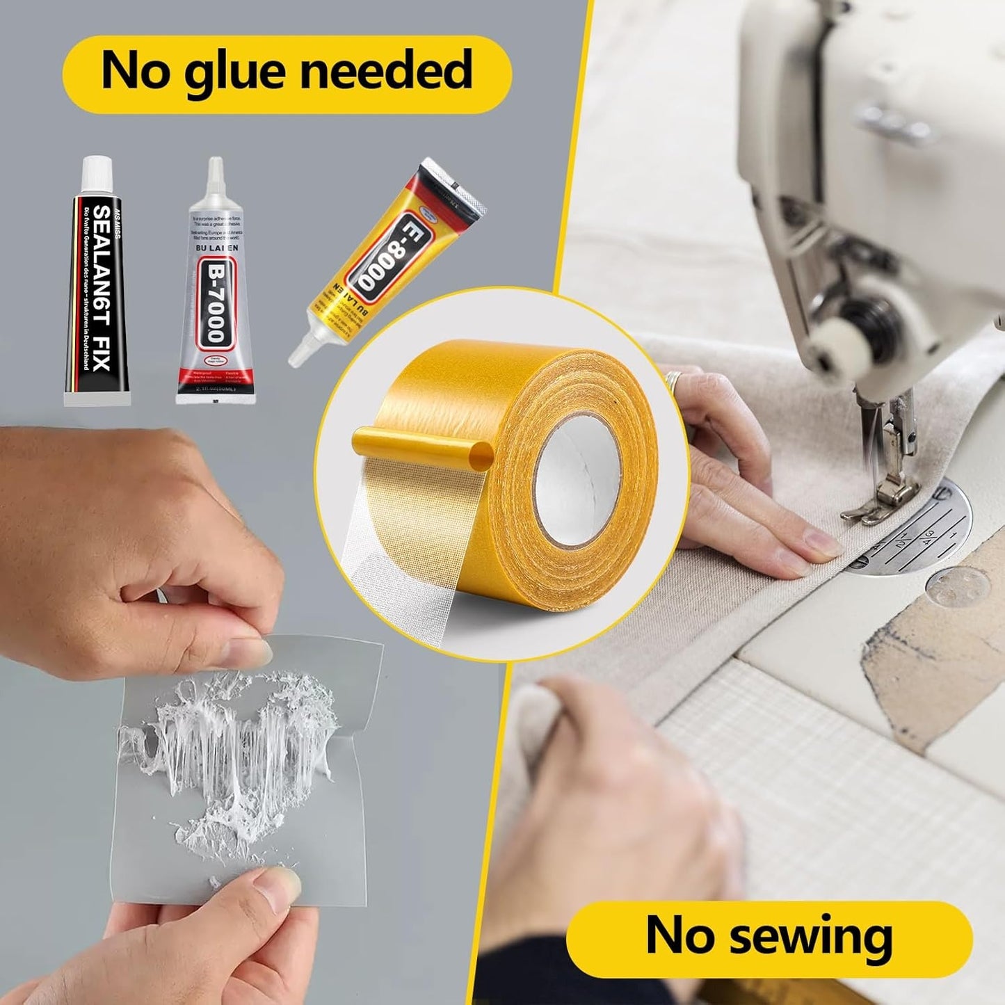 🔥LAST DAY -BUY 2 GET 2 FREE-$8.75 EACH🎁Double Sided Fabric Tape