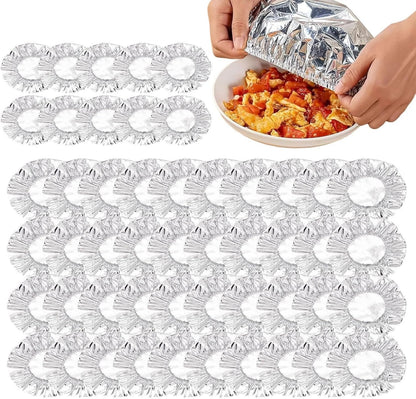 🔥Last Day Buy 1 get 2 free- $11.66 EACH🎁FOUARNNVAEILL™ Reusable Heat-Locking Aluminum Foil Food Cover(50PCS)