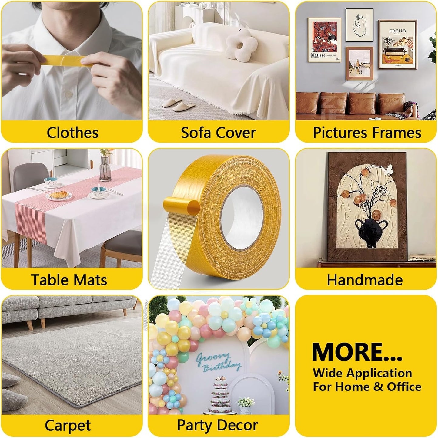 🔥LAST DAY -BUY 2 GET 2 FREE-$8.75 EACH🎁Double Sided Fabric Tape