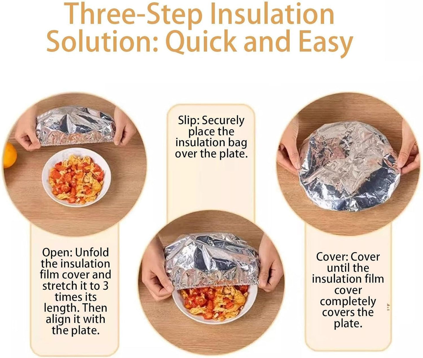 🔥Last Day Buy 1 get 2 free- $11.66 EACH🎁FOUARNNVAEILL™ Reusable Heat-Locking Aluminum Foil Food Cover(50PCS)