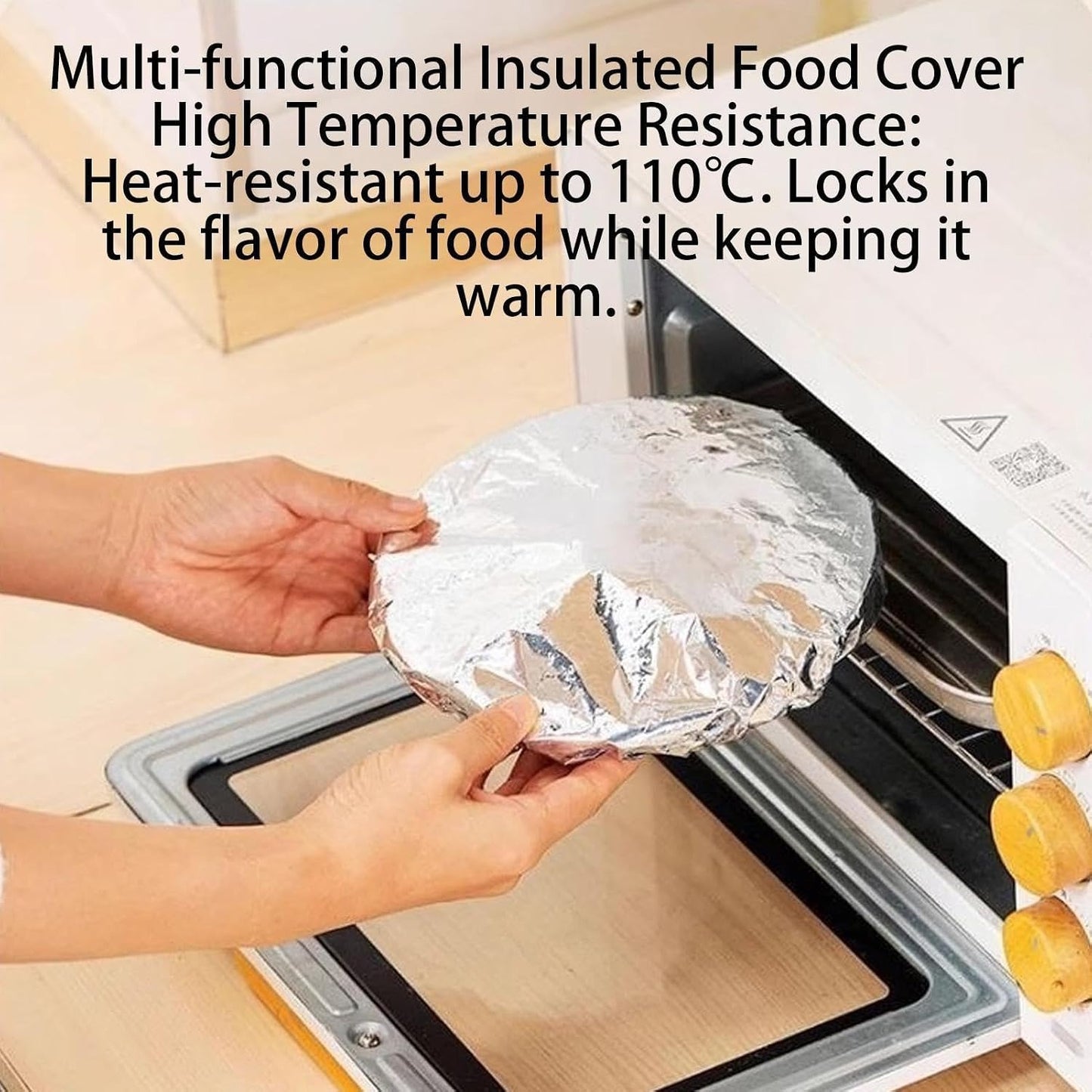 🔥Last Day Buy 1 get 2 free- $11.66 EACH🎁FOUARNNVAEILL™ Reusable Heat-Locking Aluminum Foil Food Cover(50PCS)